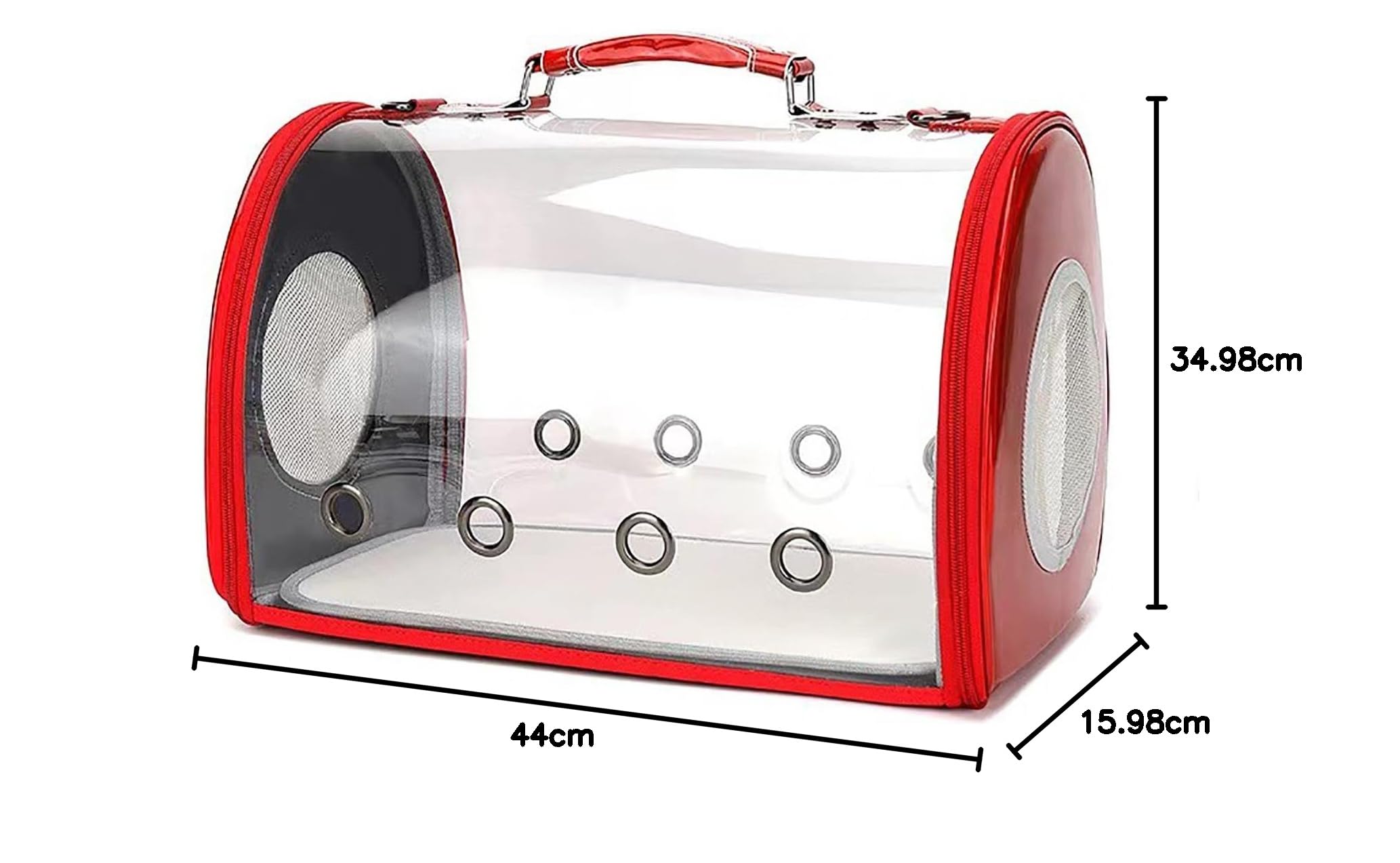 Bolsa para Mascotas con cápsula Transparente, transportín para Gatos de Gran Capacidad con Dos Orificios de ventilación Laterales, Bolsa Transparente portátil para Gatos para Viaje