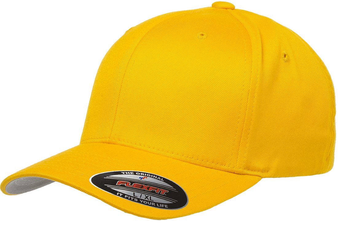 Flexfit Men's Athletic Baseball Fitted Cap, Gold, L-XL