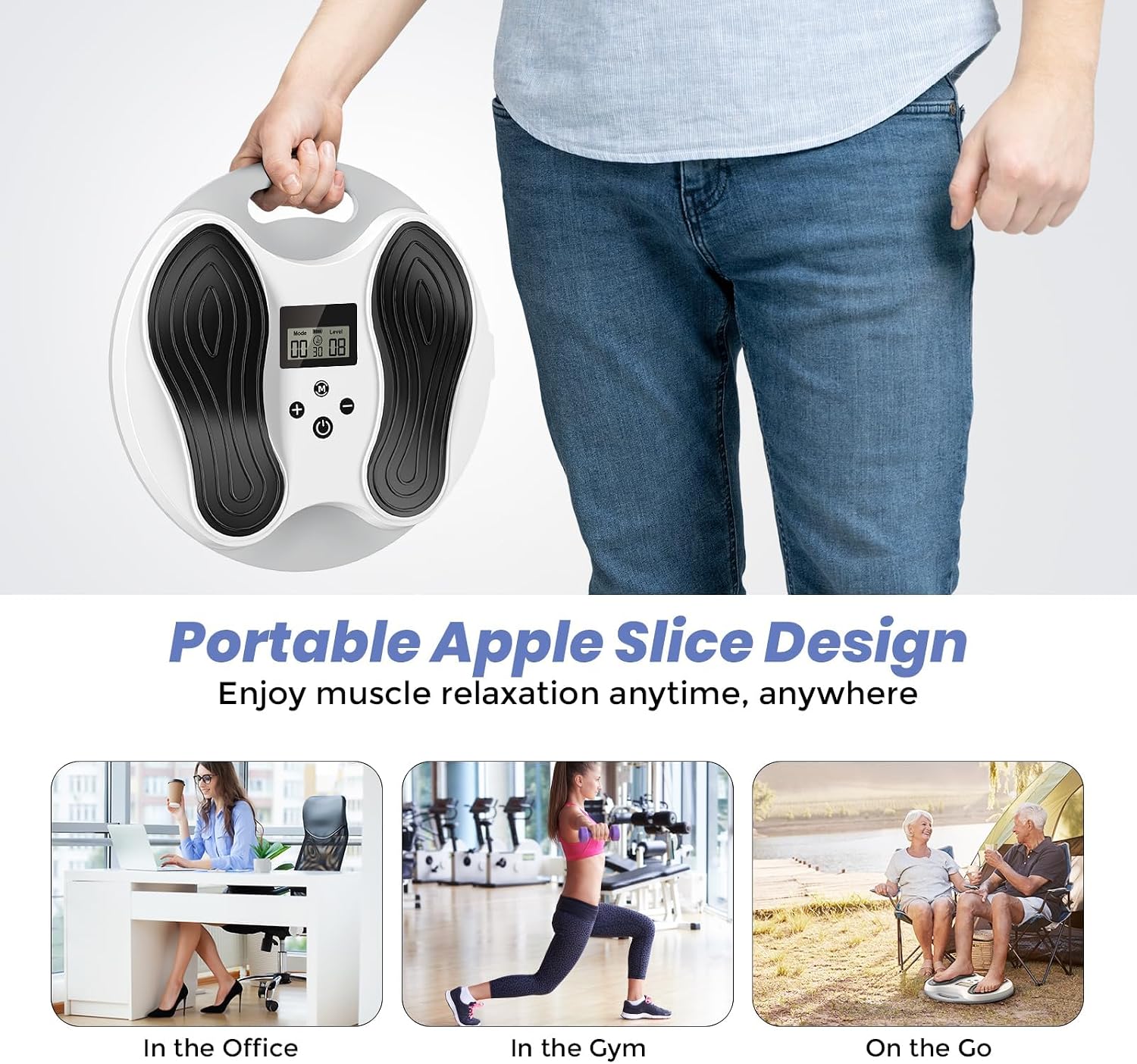 EMS Foot Massager for Neuropathy, TENS & EMS Foot Stimulator for Pain Relief and Circulation, Electric Muscle Stimulator with Remote Control, Transcutaneous Electrical Nerve Stimulator for Pain Relief