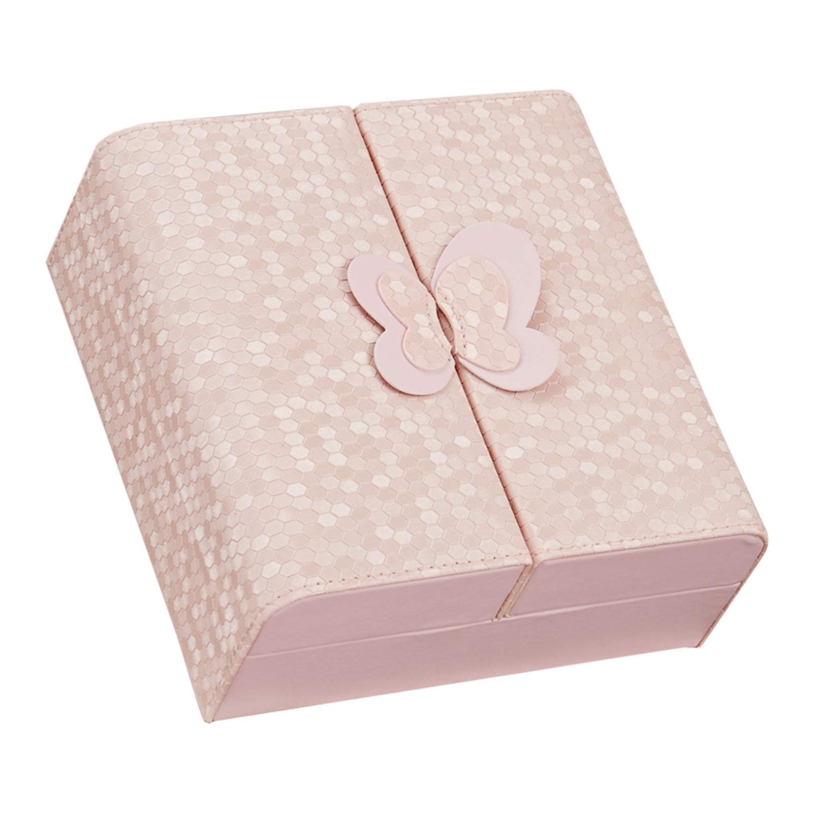 LLXYWJ Organizador de joyas Caja de joyería pequeña Caja de joyería de viaje Caja de joyería portátil Organizador de joyas de cuero sintético de PU Caja de almacenamiento de joyas para mujeres y niñas