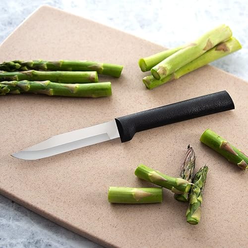 Miniatura 11 de Rada Cubiertos - Cuchillo de pelar diario con hoja de acero inoxidable con aluminio, fabricado en Estados Unidos, 6-3/4 pulgadas, mango plateado