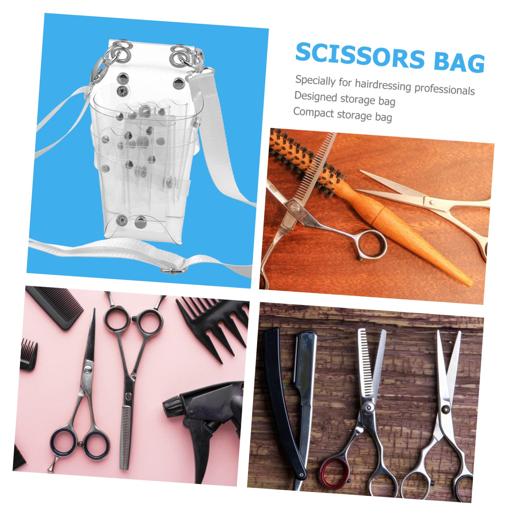 Baluue Hairdressing Tool Bag Scissors Bag Scissor Case for Hair Stylist Transparent Barber Scissors Pouch for Hairdressing