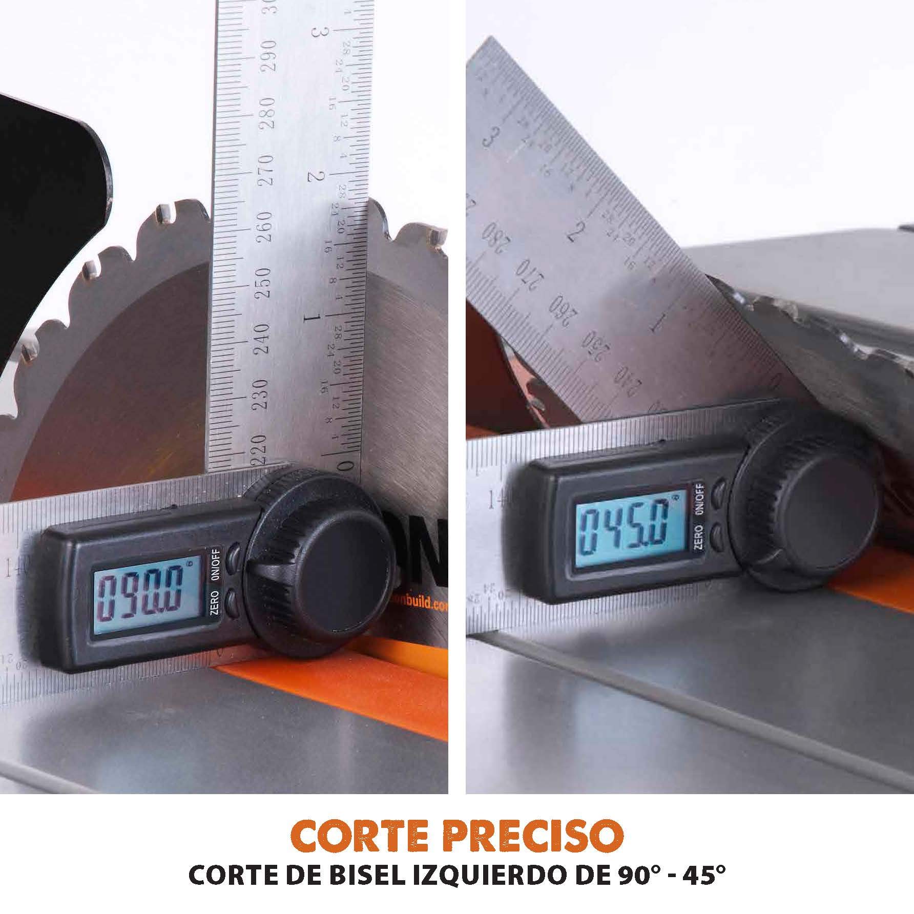 EVOLUTION POWER TOOLS 057-0003 Sierra de mesa multimaterial Rage 5-S, 1500 W, 230 V, 255 mm