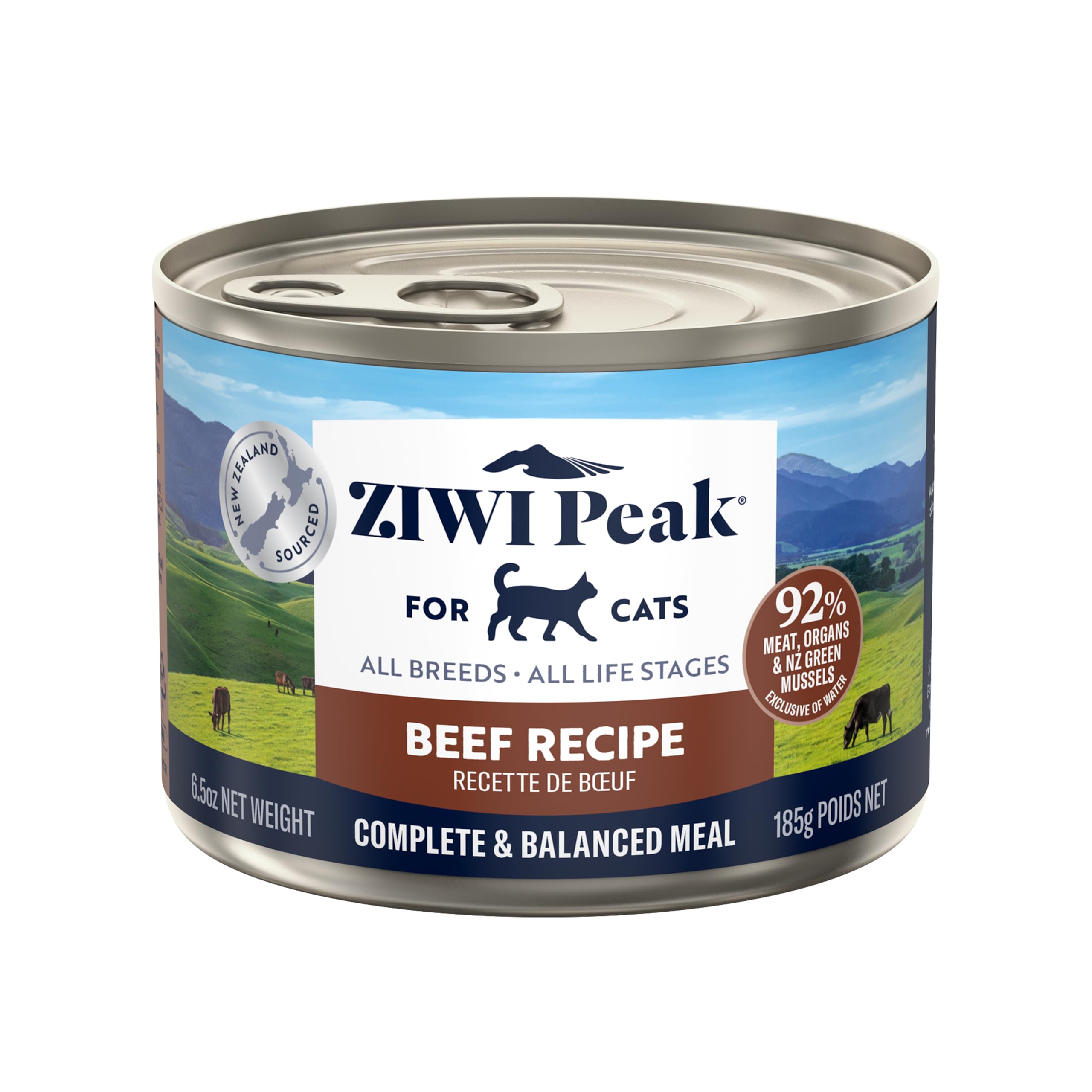 ZIWI Peak Wet Cat Food – All Natural, High Protein, Grain Free, Limited Ingredient, with Superfoods (Beef, Case of 12, 6.5oz Cans)