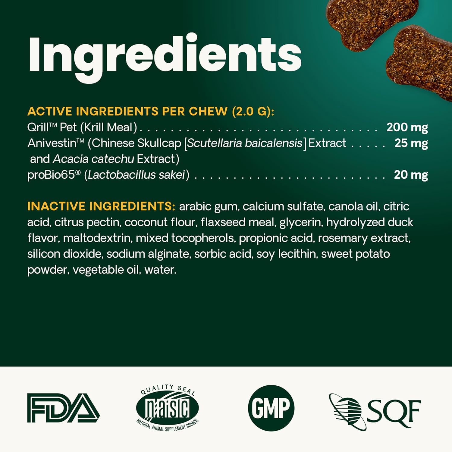 VetriScience Allergy & Itch Support Chews for Dogs, Duck, 75 Count — Amazon image 5