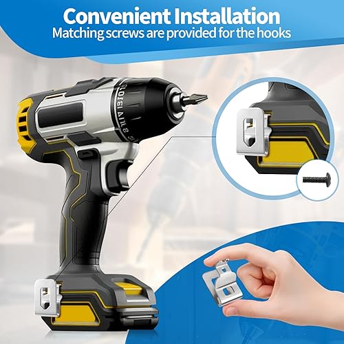 Miniatura 3 de 4 piezas de clips de cinturón para Dewalt, clip de repuesto premium de acero inoxidable 304, con tornillos, para Dewalt DCD7771 Compatible con