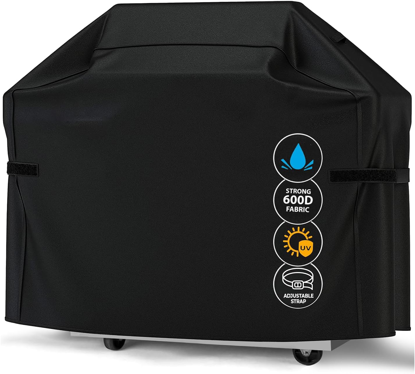 SCIENISH 190x71x117cm Waterproof BBQ Cover Outdoor UV Protection Rain Barbecue Grill Protector For Gas Charcoal Electric Barbeque Grill Black