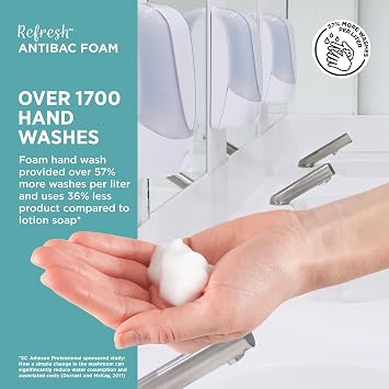Refresh Antibac Foam Hand Wash Touch Free 1.2 Liter