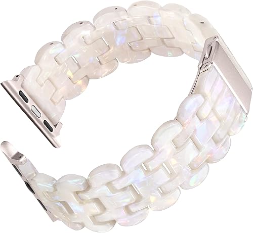 Miniatura 98 de Lightweight Resin Band For Apple Watch Series 11 10 SE 9 8 7 6 5 4 3 2 1 Ultra 3 2, Fashion Adjustable Replacement Strap for iWatch Bands 38mm 40mm