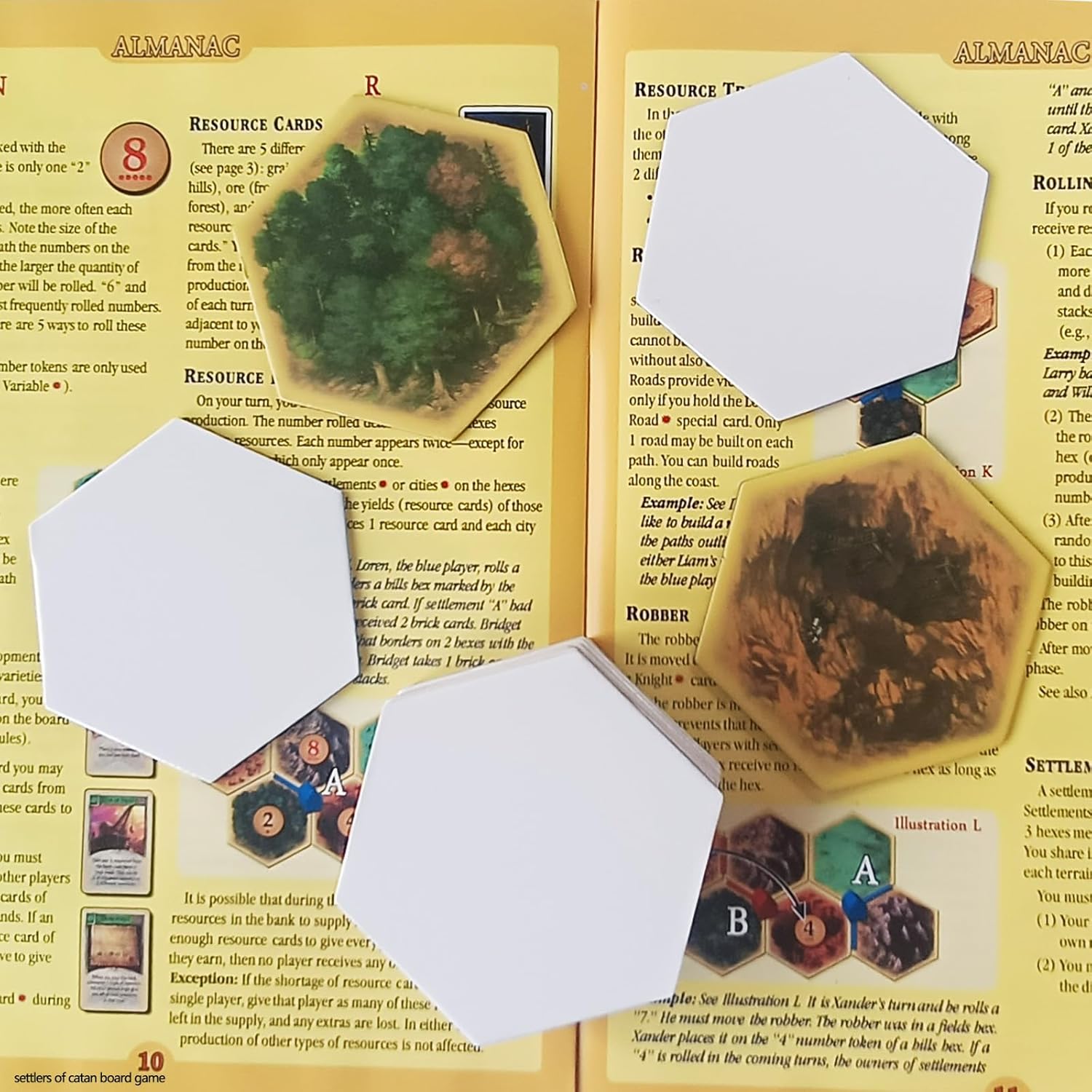 Hexagon Blank Slate Board Game, 25 PCS Dry Erase Hex Tiles, Blank Hexagon Board Pieces Same Size as Catan Pieces, Custom DIY Game Board Pieces for Strategy Tabletop Play