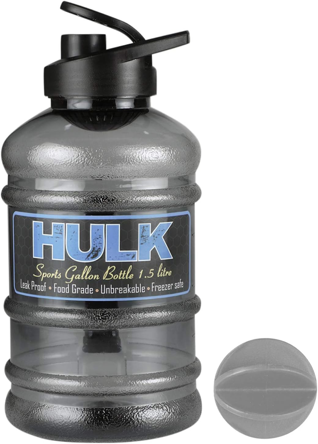 HAANS Hulk Gallon Protein Shaker Bottle 1.5 Liter (Black/Silver)