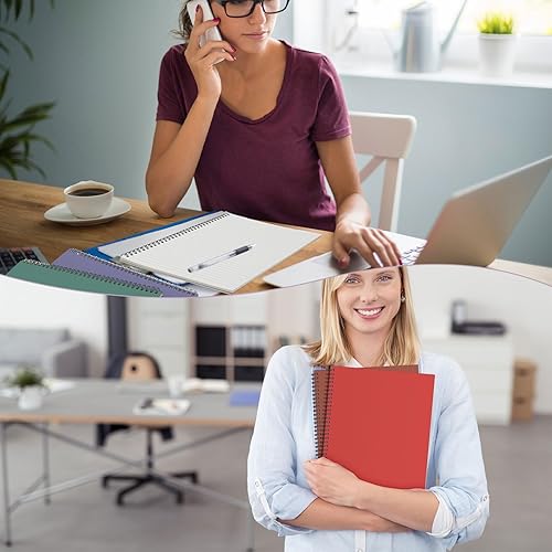 Miniatura 4 de Engrowtic Paquete de 8 cuadernos de espiral A4 con rayas universitarias, 8.5 x 11 pulgadas con 120 páginas60 hojas, cuaderno forrado de papel de