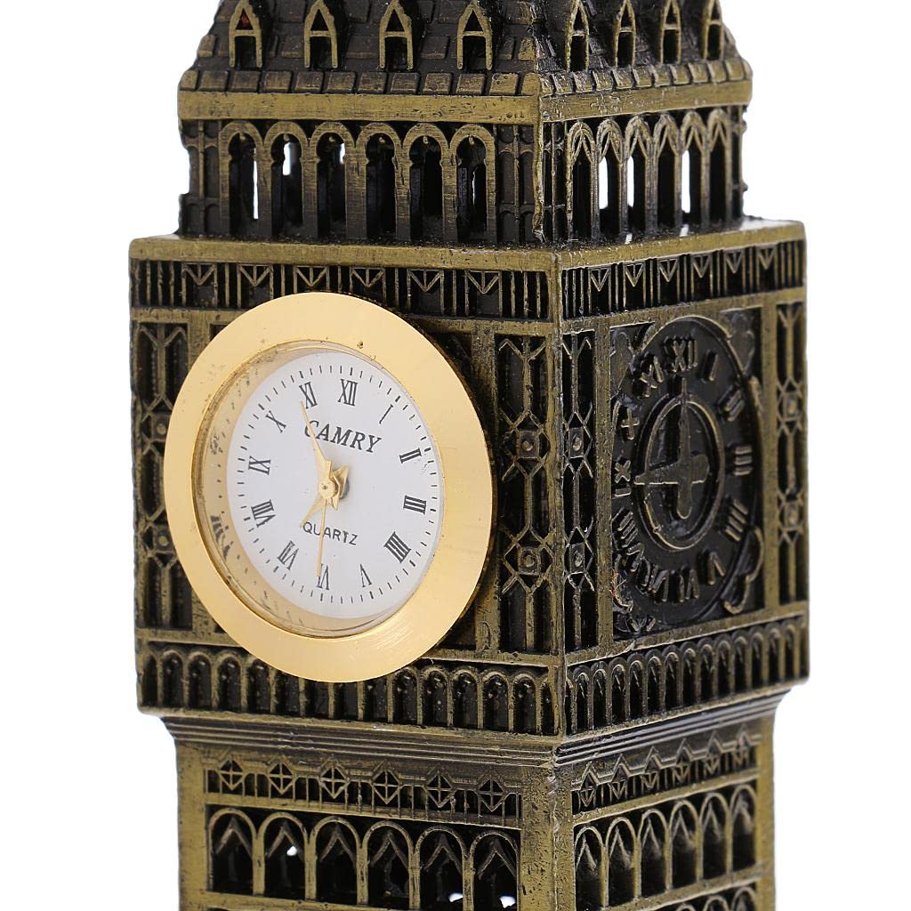 F FABOBJECTS® Vintage Metal Mini Building Handicrafts Big Ben Statue Ornament Home Decor