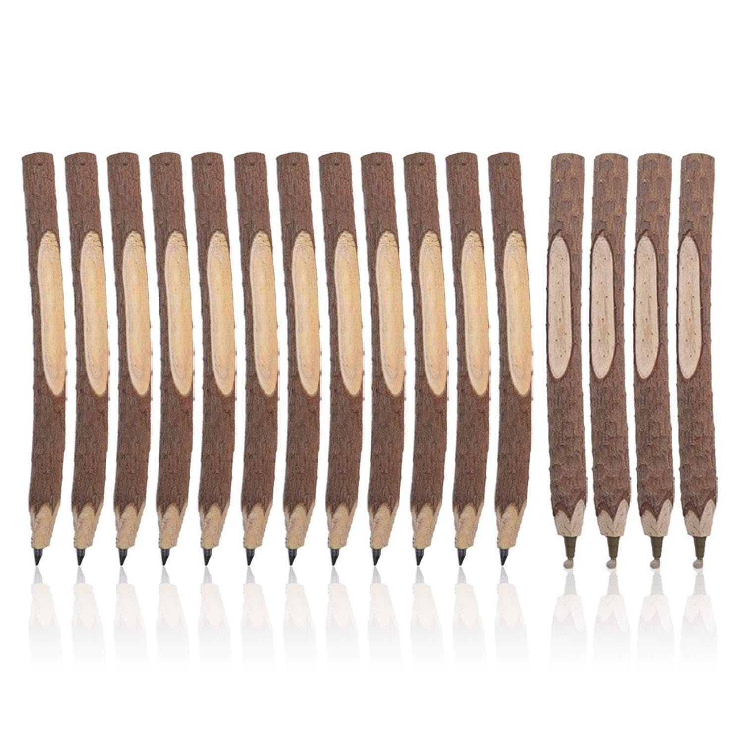 12 Wooden Pens - Pencil Customization - Set of 4 Pieces