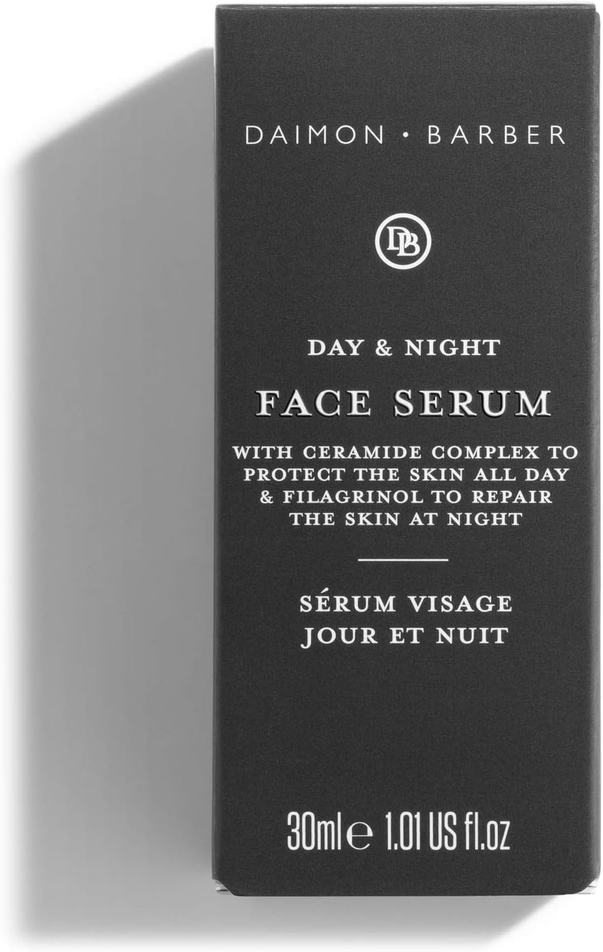 Daimon Barber Day and Night Face Serum for Men Moisturising Face Oil with Ceramide Complex for 24h Protection - Image 3