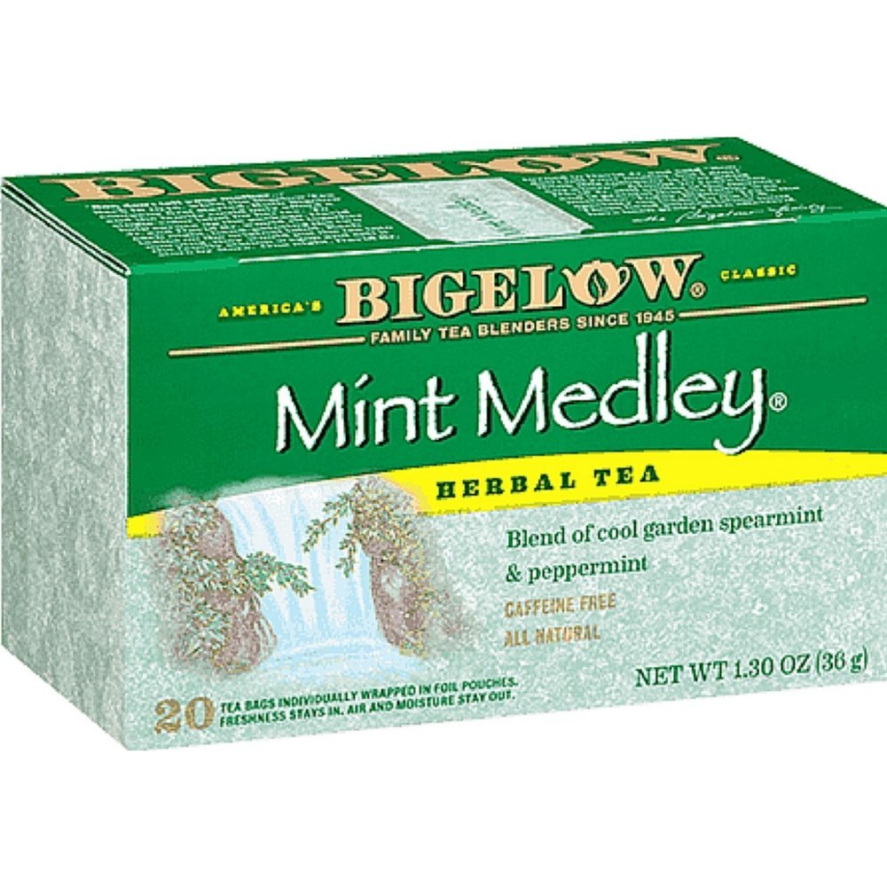 Bigelow, Herb Tea, Mint Medley, Caffeine Free, 20 Tea Bags, 1.30 oz (36 g)
