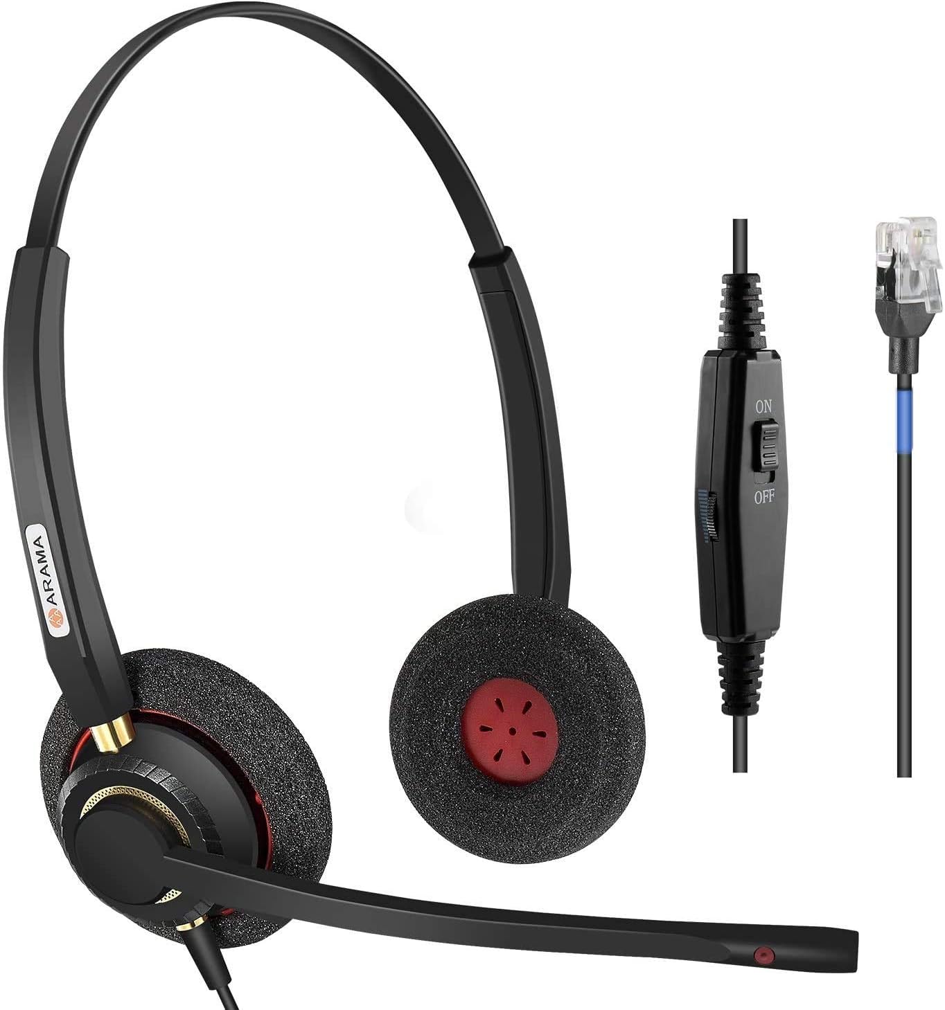 Arama Phone Headset with Noise Canceling Mic Telephone Headset Amazon