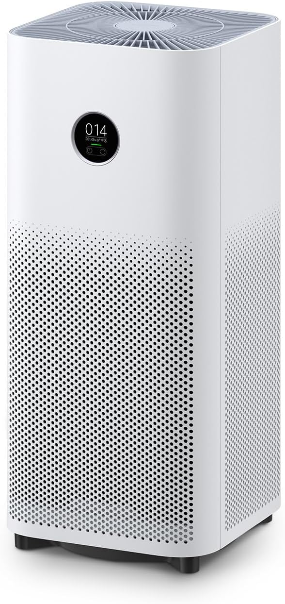 Xiaomi Smart Air Purifier 4 with 83m² Large Coverage, 400m³/h PCADR, 99.97% filtration of 0.3μm particles, 150m³/h FCADR, Alexa/Google Control, OLED Touch Screen Display