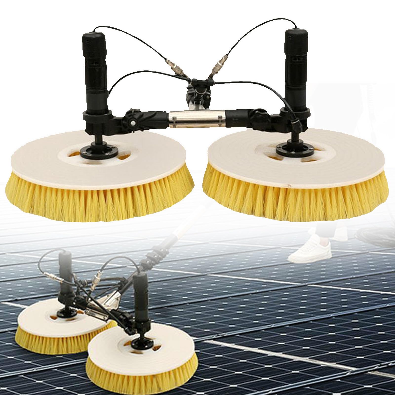 HADECOLL Electric Water Spray Cleaning Tool With Extension Rod For Solar Panels And Decks,Size_Name-7.5M