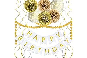 Happy Birthday Decorations Gold