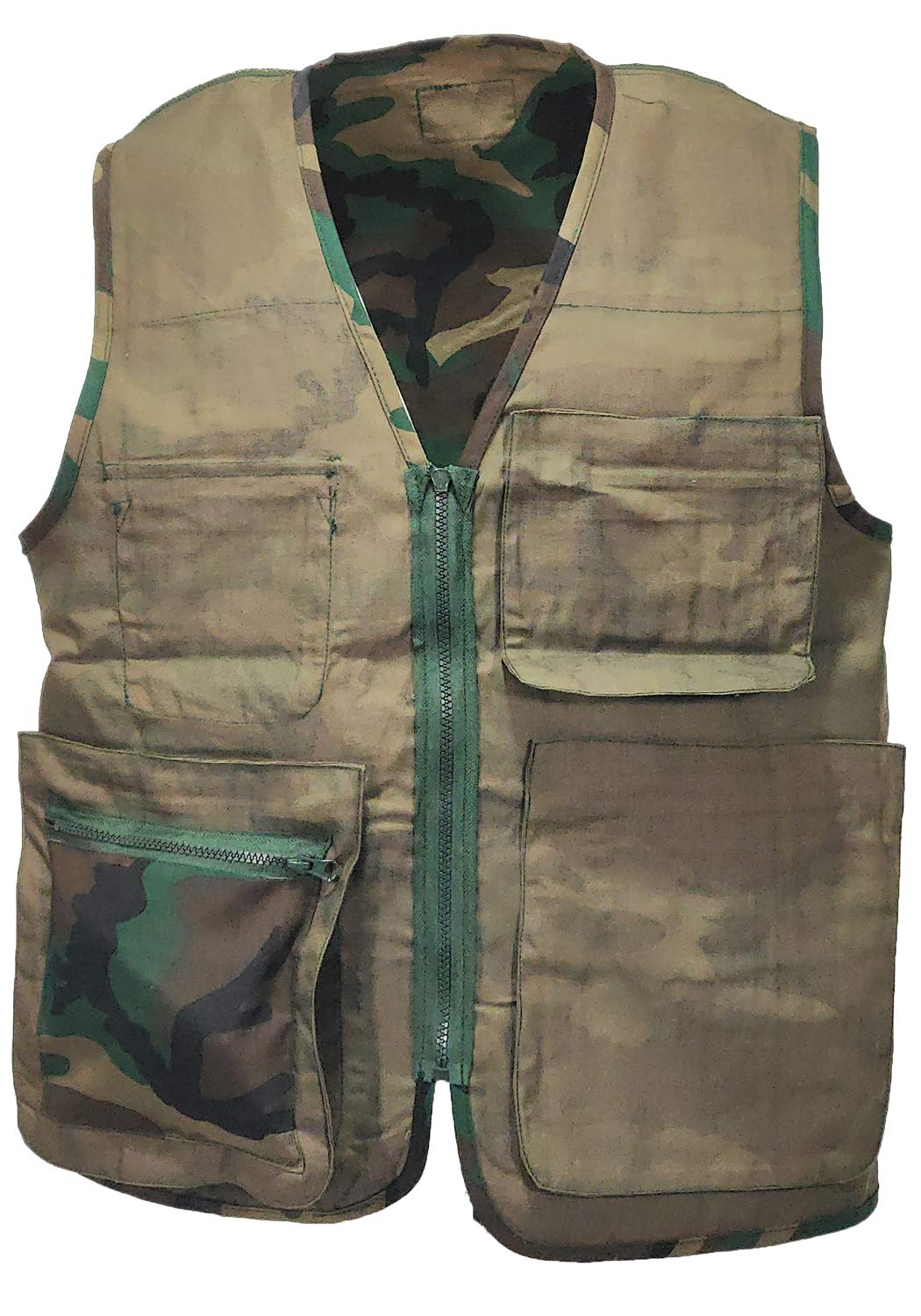 Fratelli ditalia gilet de pêche multi-poches, vert, bleu et camouflage, taille S à 5XL, en coton doublé, poche intérieure avec fermeture éclair, utile pour chasse, pêche, airsoft, temps libre