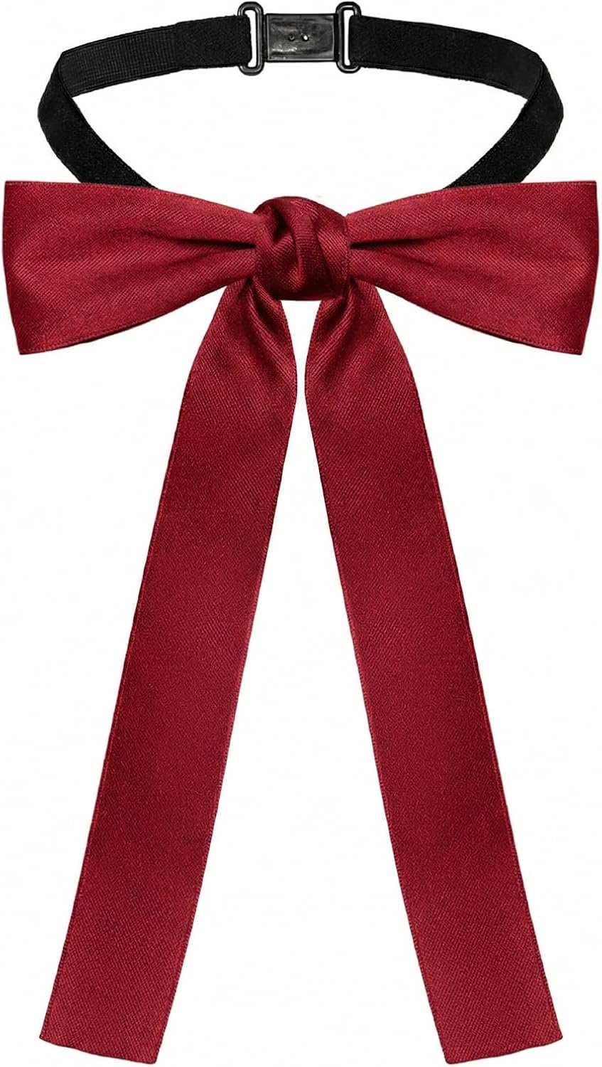 Western Bow Ties for Men Women Adjustable Clip on Ribbon Bow Tie for Cowboy Cowgirl Costume Uniform Shirt