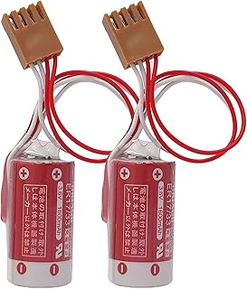 LITKEQ (2-Pack) New ER17/33 (2/3A 3.6V) PLC Battery with Plug for Omron 3G2A9-BAT08 (C500-BAT08) PLC Controller Battery