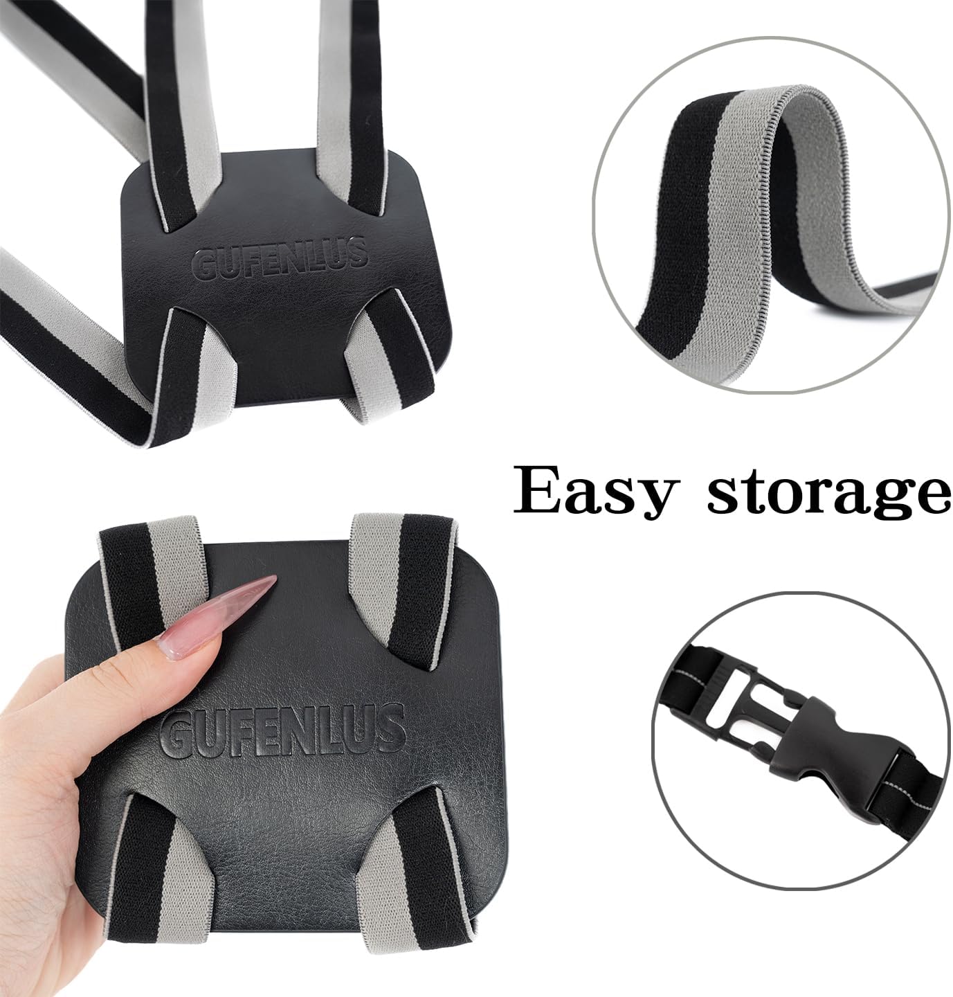 Luggage Straps Bag Bungees for Add a Bag Easy to Travel Suitcase Elastic Strap Belt (Gray/Black 1pcs) thumbnail