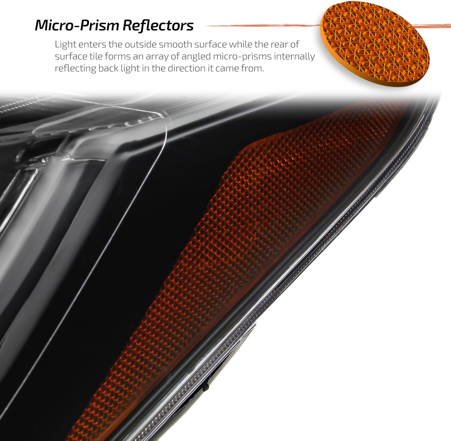 AKKON - Fits 2017-2019 Toyota Hightlander LE/XLE [Halogen Type] Black Headlights Pair Driver+Passenger w/Non LED DRL