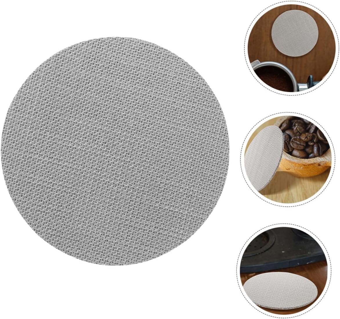KOMBIUDA Reusable Stainless Steel Espresso Puck Screen Mesh Filter Basket Coffee Machine Filter Basket Easy to Clean and Practical for Consistent Coffee Brewing