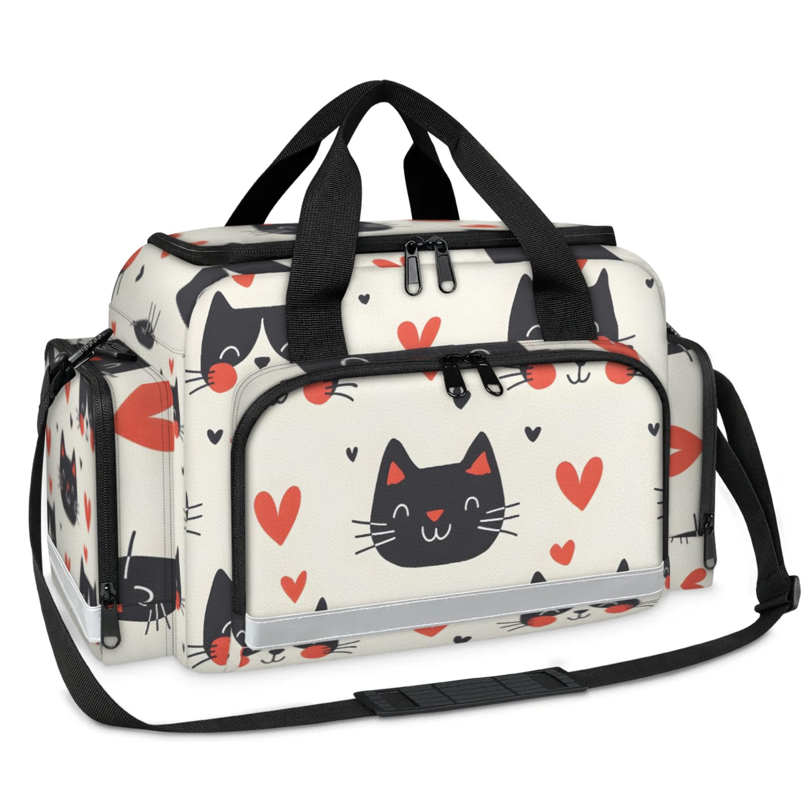 GzLeyigou First Aid Bags Empty, Scottish Fold Cat Emergency Bag First Aid Kit Multiple Compartment Kit Carrier On Call Trauma Bag For Paramedics Emergency Medical Supplies Kit