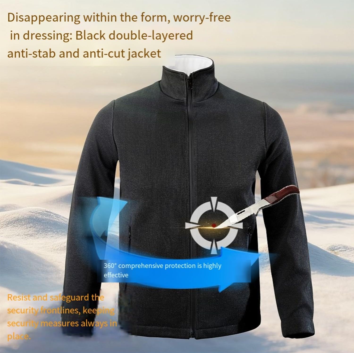 BLUEZY Chaleco Antipuñaladas Chaleco Resistente A Cortes Ropa De Seguridad Chaleco Anti-Corte Ropa De Trabajo Protectora Ropa De Seguridad Chaleco Policia para Protección De Seguridad Personal M