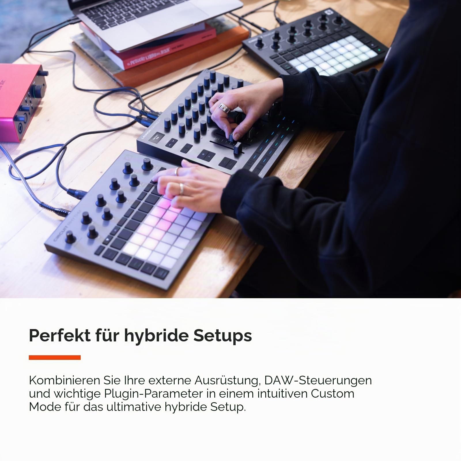 Novation Launch Control XL 3 – USB-Stromversorgung, MIDI-Bedienoberfläche und Mixer für DAW- und Hardware-Integration mit 8 Fadern, 24 Endlosdrehreglern, 5-Pin-MIDI-E-A und Musiksoftware-Bundle