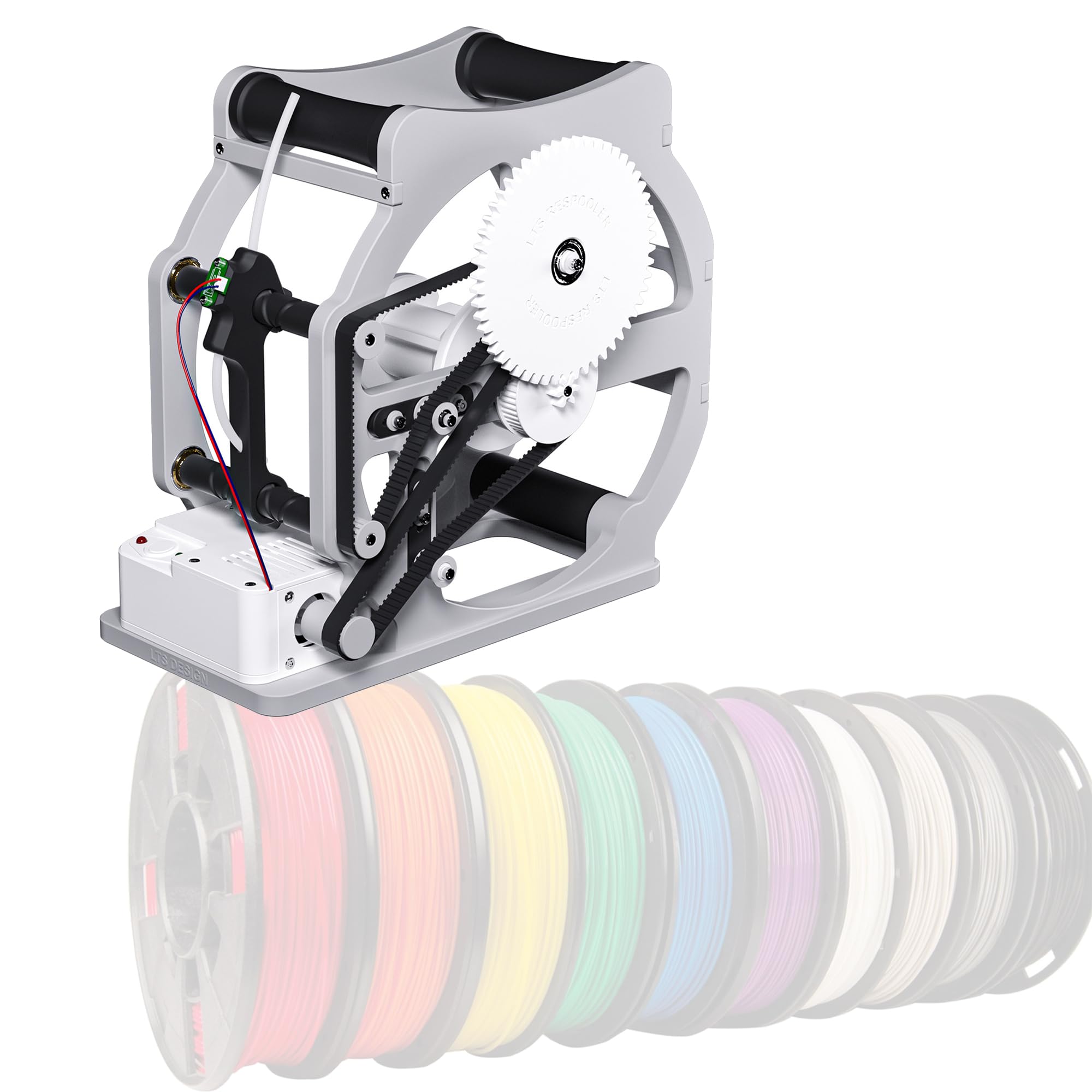 Rebobineur électrique de filament 3D bimode amovible pour bobines de 1kg et fils de soudure