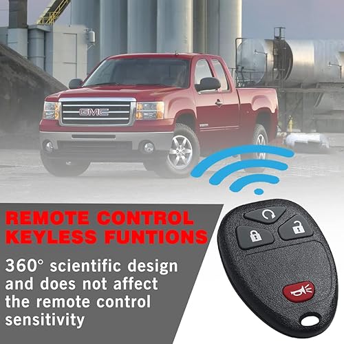 Miniatura 6 de Control remoto de entrada sin llave compatible con Chevy Silverado Avalanche Captiva Equinox Tahoe Traverse, GMC Sierra Acadia Savana Yukon,