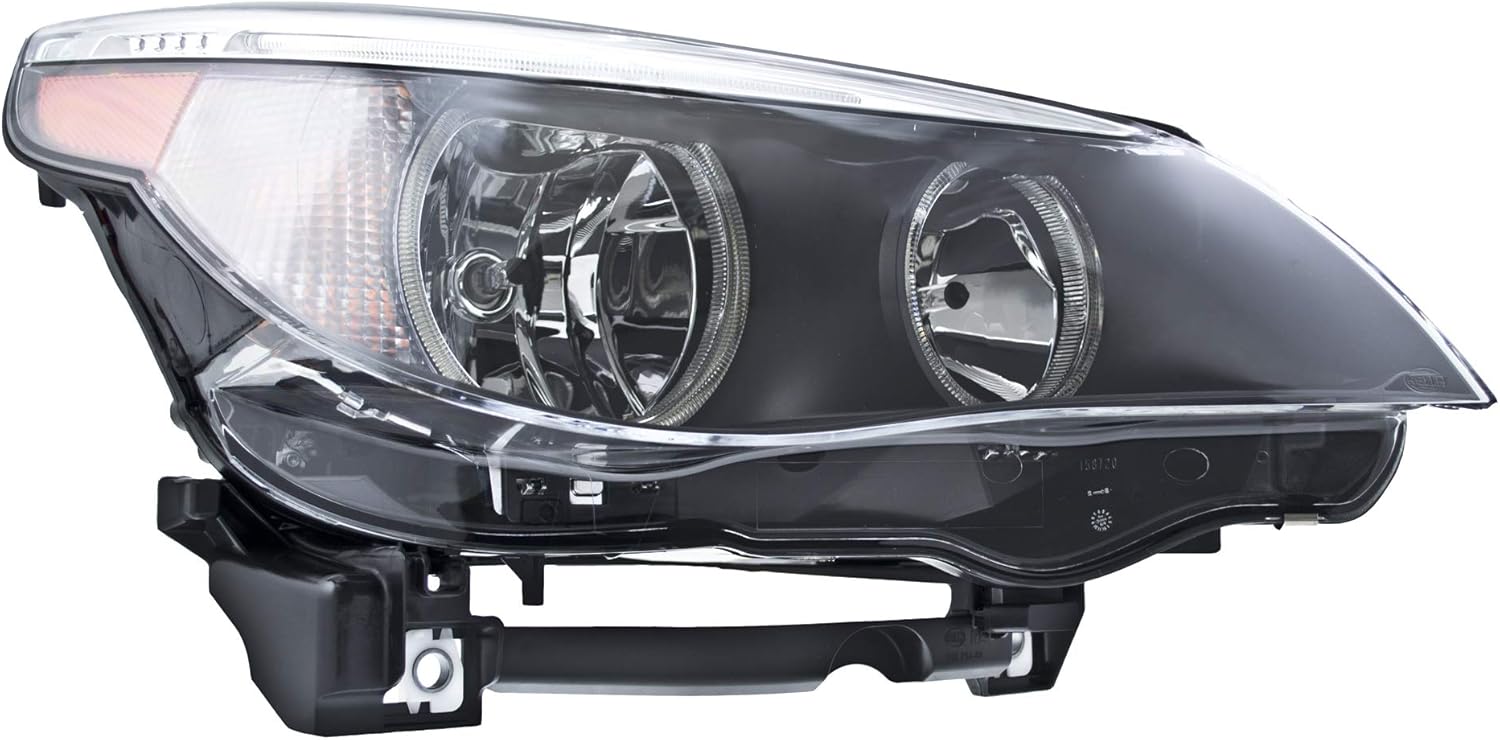 HELLA 008673121 Halogen Headlight Assembly, BMW 5 Series (E60, E62), Passenger Side