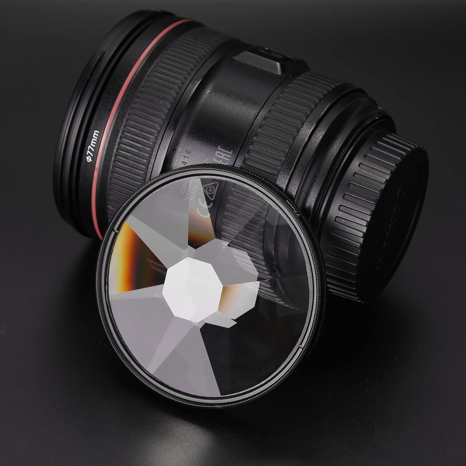 Filtres de caméra zalati, kaléidoscope à 8 côtés pour la photographie, premier plan, flou, film, accessoires de photographie, accessoire pour appareil photo, 77 mm