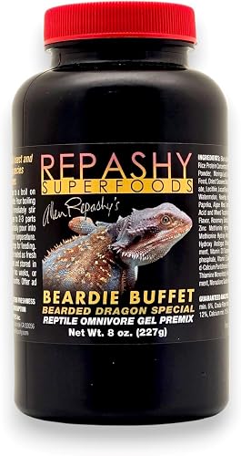 Repashy Superfoods Beardie Buffet 8 Oz Jar - Complete Bearded Dragon Food with Insect & Fruit for All Life Stages