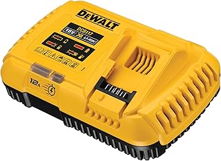 DEWALT DCB117-QW - Cargador rápido System, Para baterías 18V y XR Flexvolt, Corriente de carga de 12A, Indicador LED del proceso de carga, Adecuado para montaje en pared