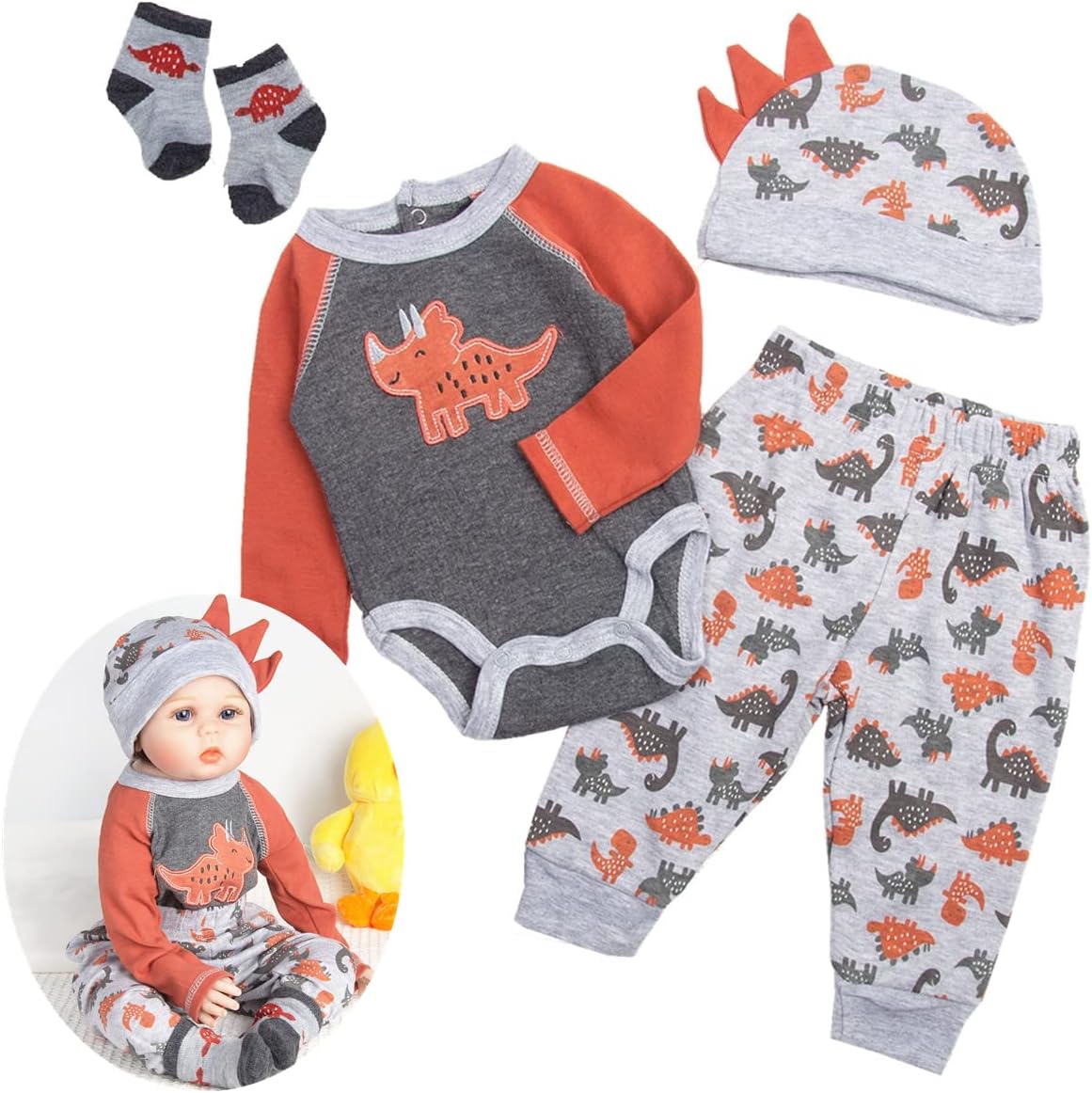 Reborn Baby Boy Doll Clothes 24 Inch Accesories Outfits