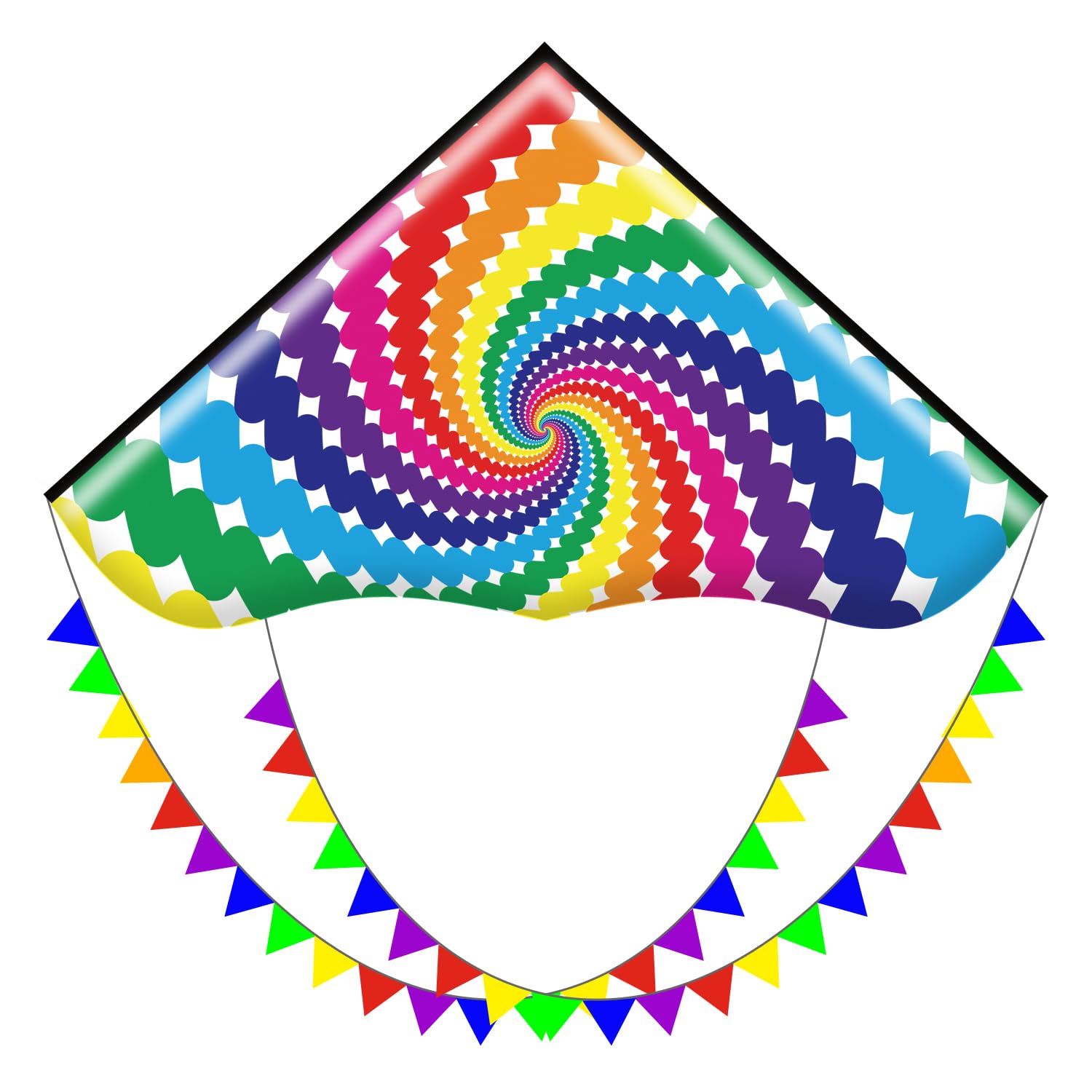 Large Delta Kites For Kids and Adults,Perfect Kite for Beginners,String Line Included Toys Easy To Fly Kites with Colorful Colors Tail,Best kite For Beach Trip