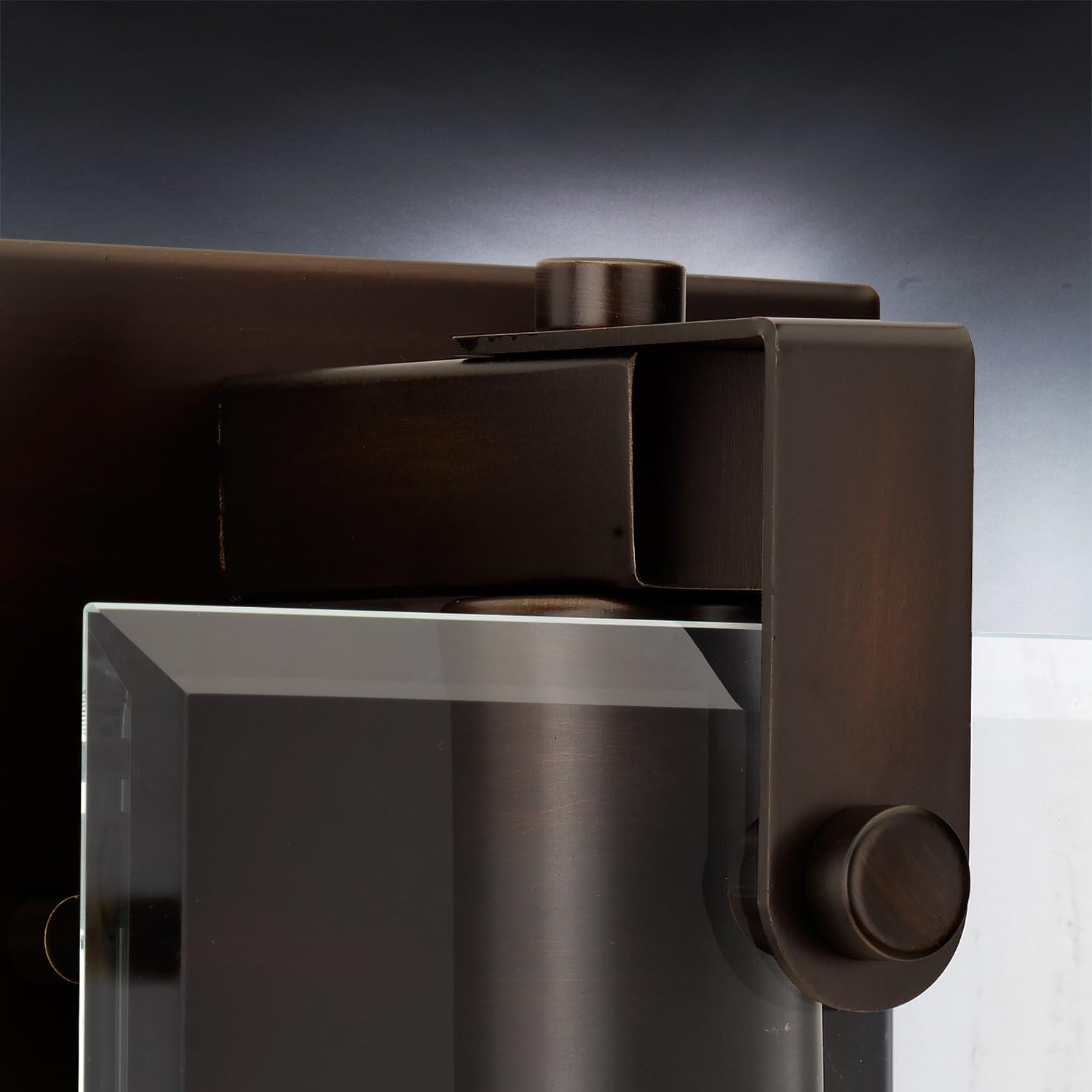 Urban Ambiance Luxury Modern Farmhouse Bathroom Vanity Light, Small Size: 8.38" H x 7" W, with Industrial Chic Style Elements, Olde Bronze Finish and Clear Shade, UHP2454, Bristol Collection