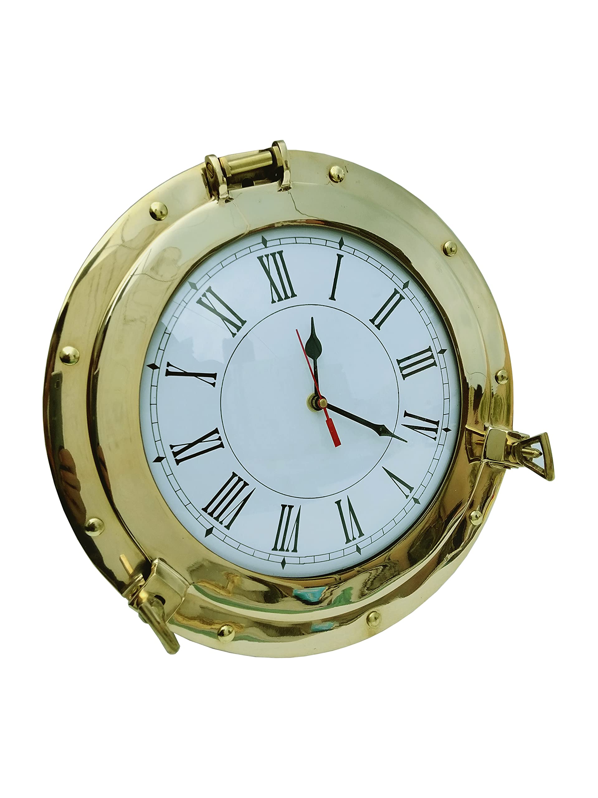 STARK EXPORT HOUSE 12" Brass Wall Clock Home Decorative Nautical Time's Clock Best Gift