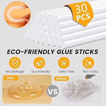 Mulwark Full-Size Hot Glue Gun Kit High Performance Dual Power 60/100W Industrial Glue Gun Set with 30 Glue Sticks for Crafting, Repairs, and DIY Projects