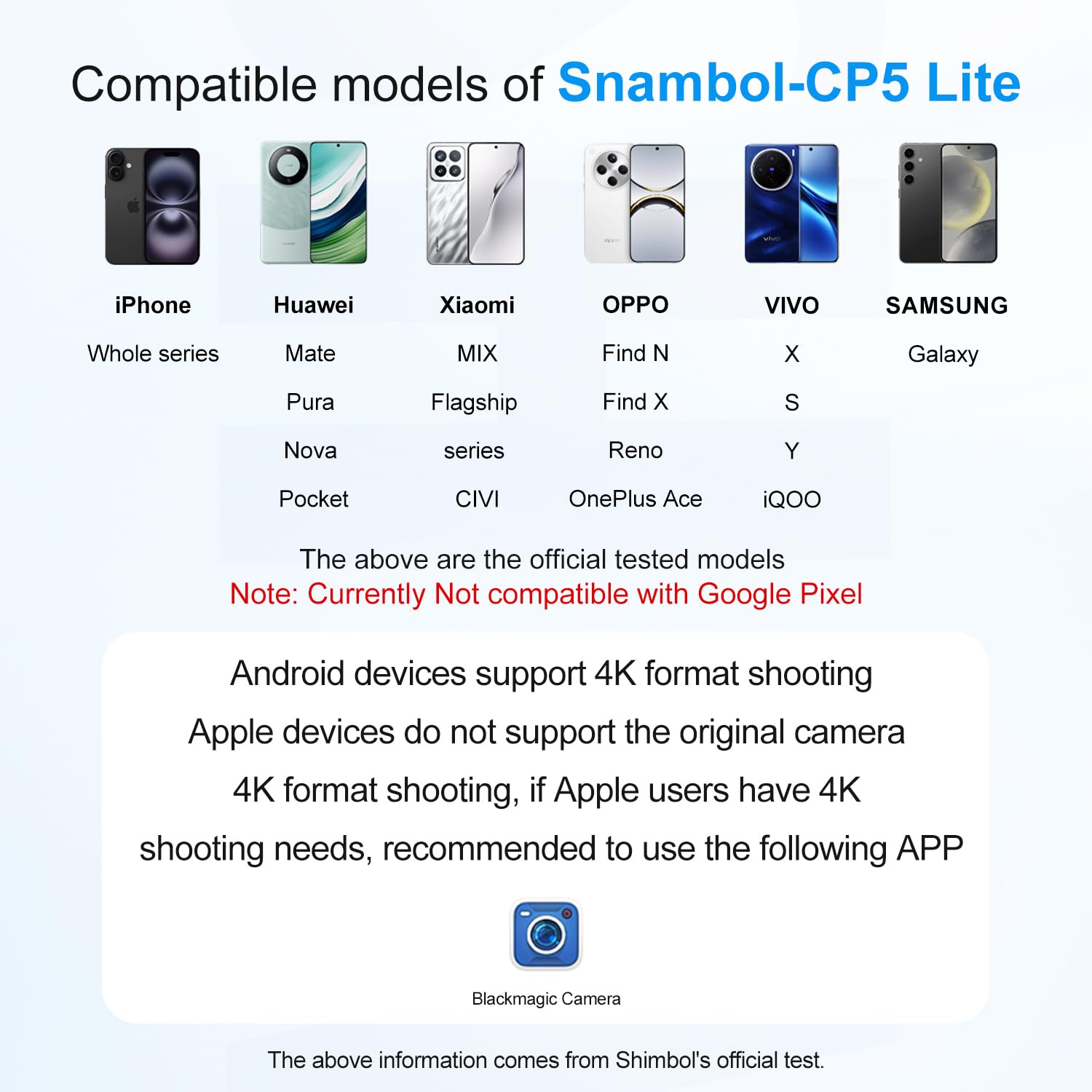 Shimbol CP5 Lite 5” 1080P Full HD Selfie Monitor Bildschirm für iPhone & Android - Wireless Bluetooth Fernauslöser, Vlog Selfie Monitor, externer Monitor für Handy, Live Streaming