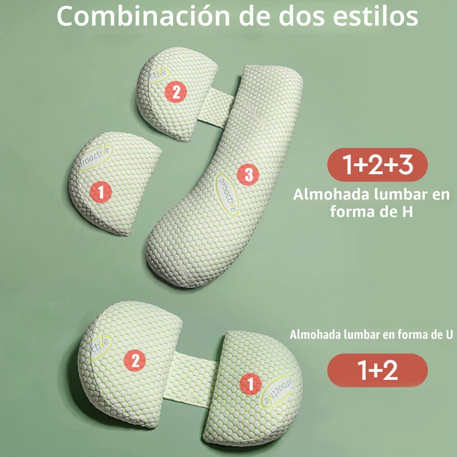 ShowyLive - Cojín de embarazo en forma de U para dormir, cojín de lactancia, cojín de maternidad, almohada de embarazo con funda reemplazable y lavable (Verde)