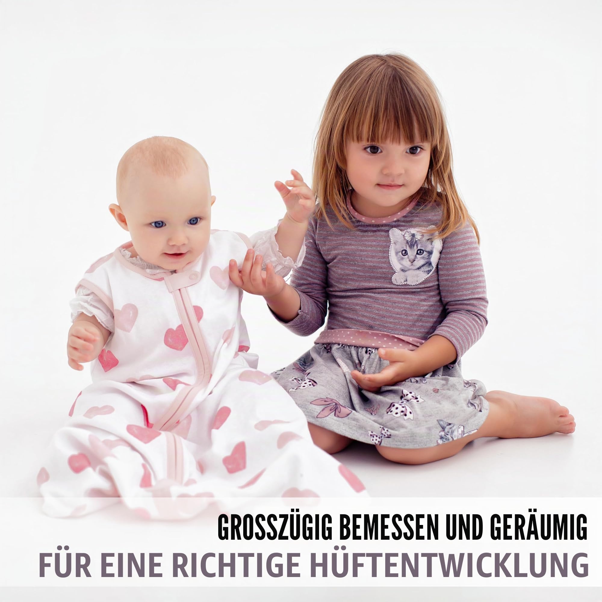 Babyschlafsack aus Bio-Baumwolle 2.5 TOG Winter Schlafsack 2er-Pack
