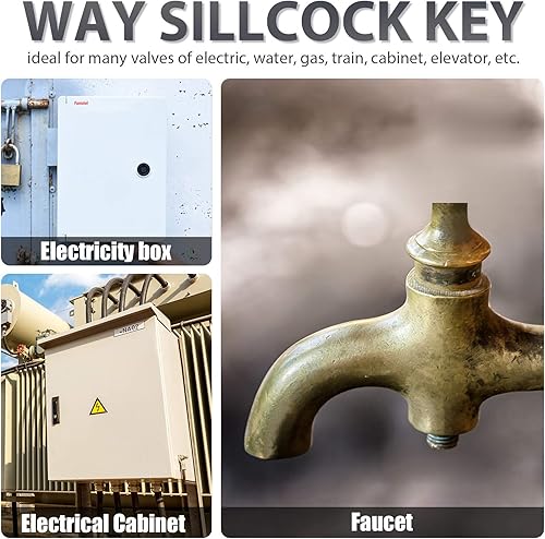 Miniatura 5 de Llave Sillcock de acero de 4 vías Llave de agua para válvula de grifo de babero de manguera (plateado)