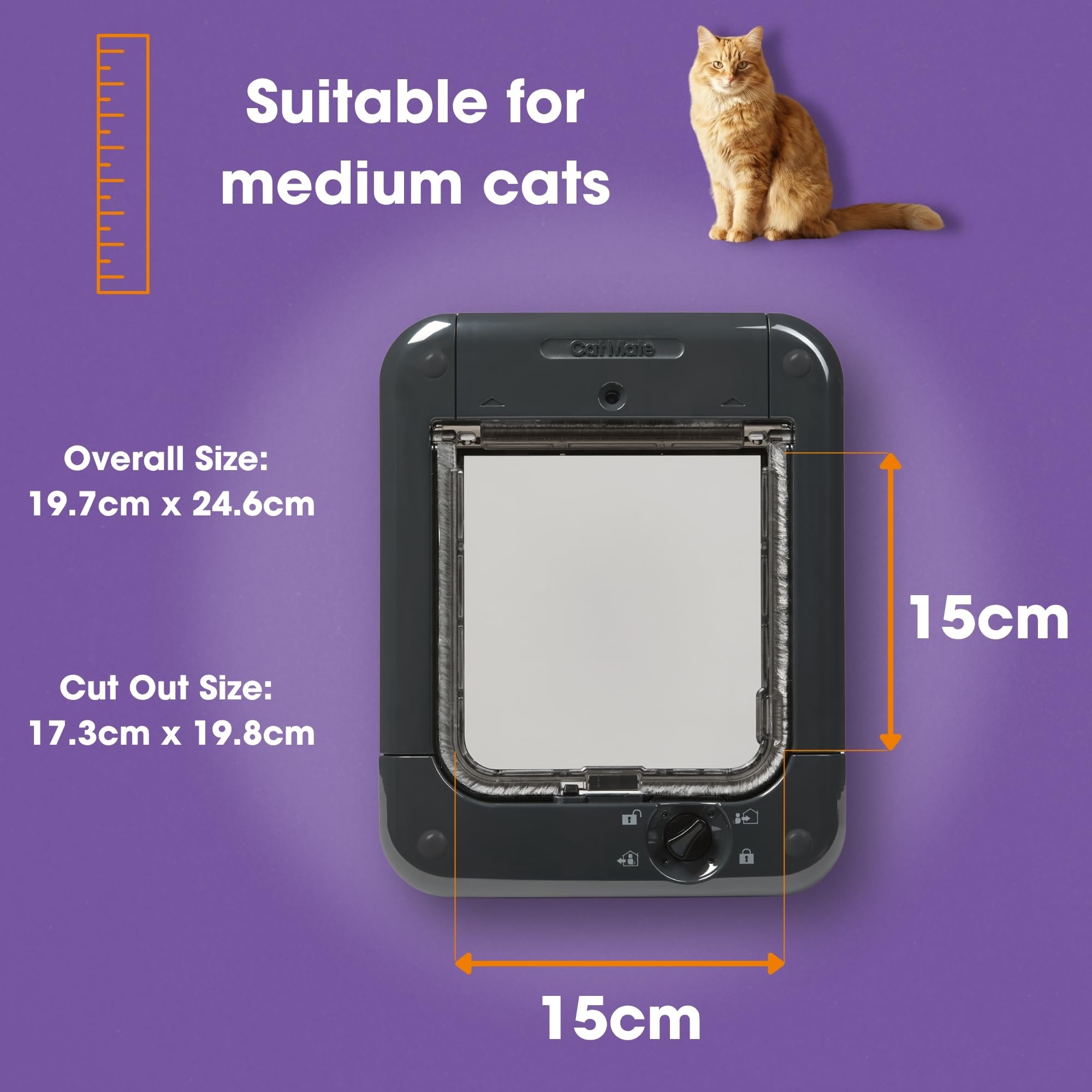 Cat Mate - Rabat à micropuce - Marron - 360B