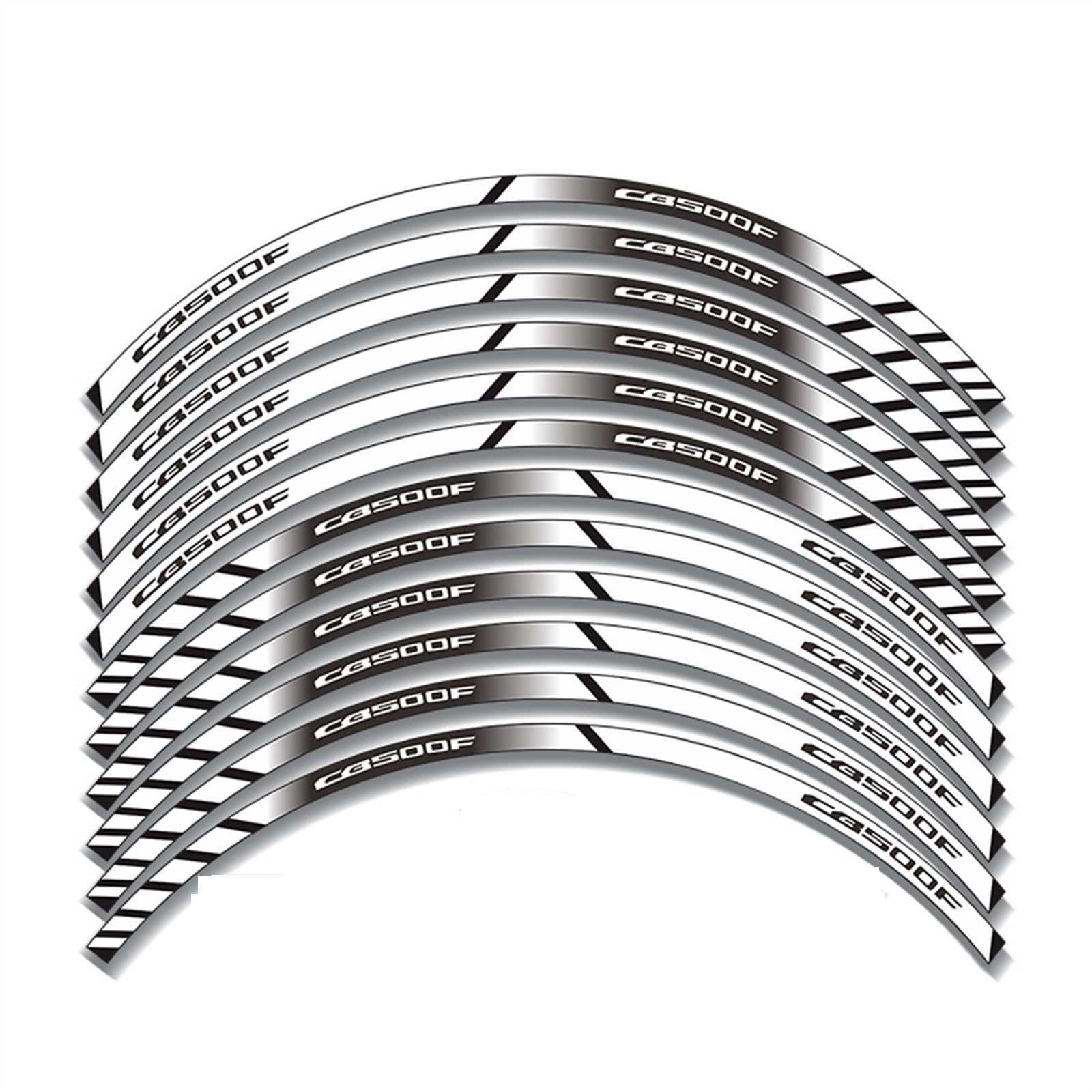 Frynuzb A5 Applique For Cb500f Motorcycle Stripes Reflective Rim Stickers Are Suitable(A5)